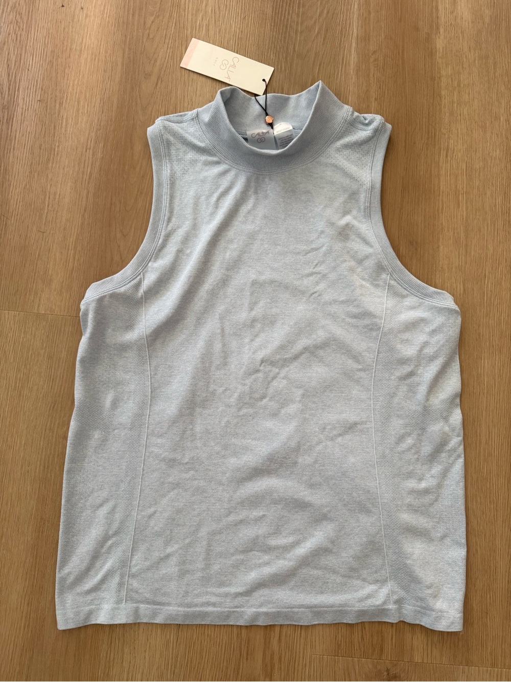 NWT CALIA by Carrie Underwood Light Blue Mock Neck Tank size L